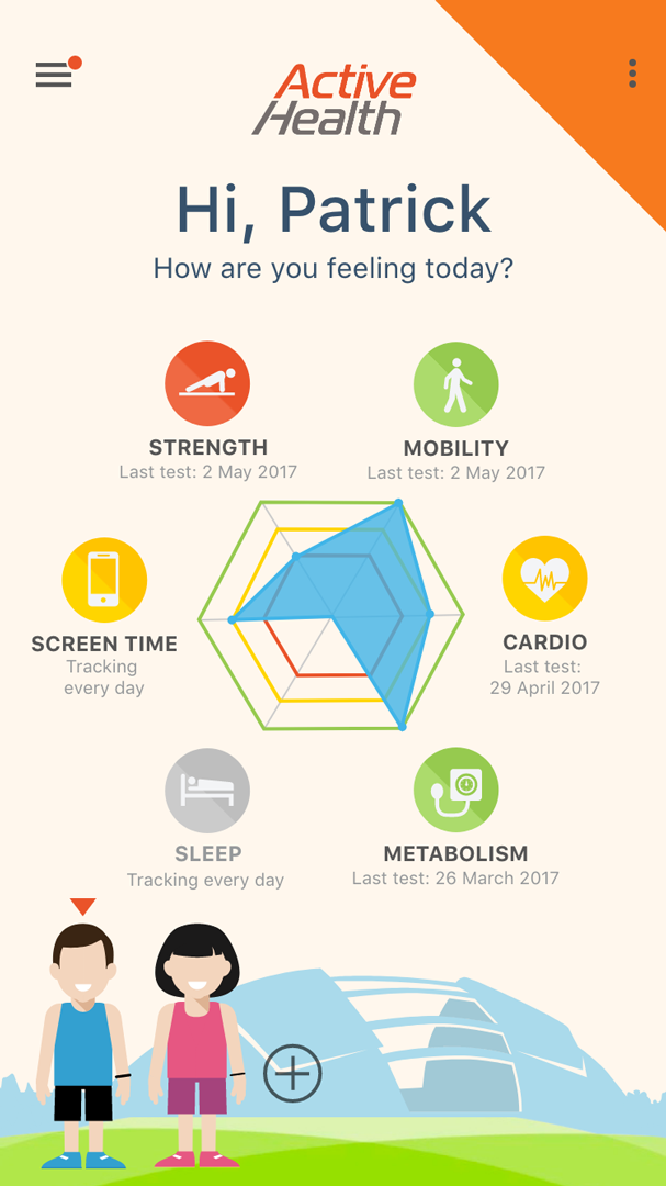 ActiveHealth app - Dashboard