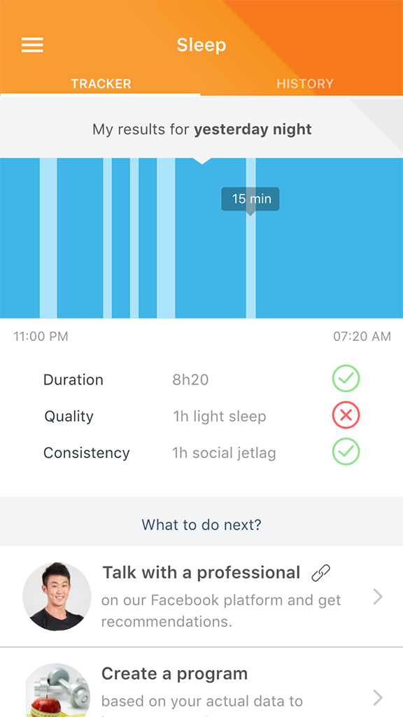 ActiveHealth app - Sleep tracker